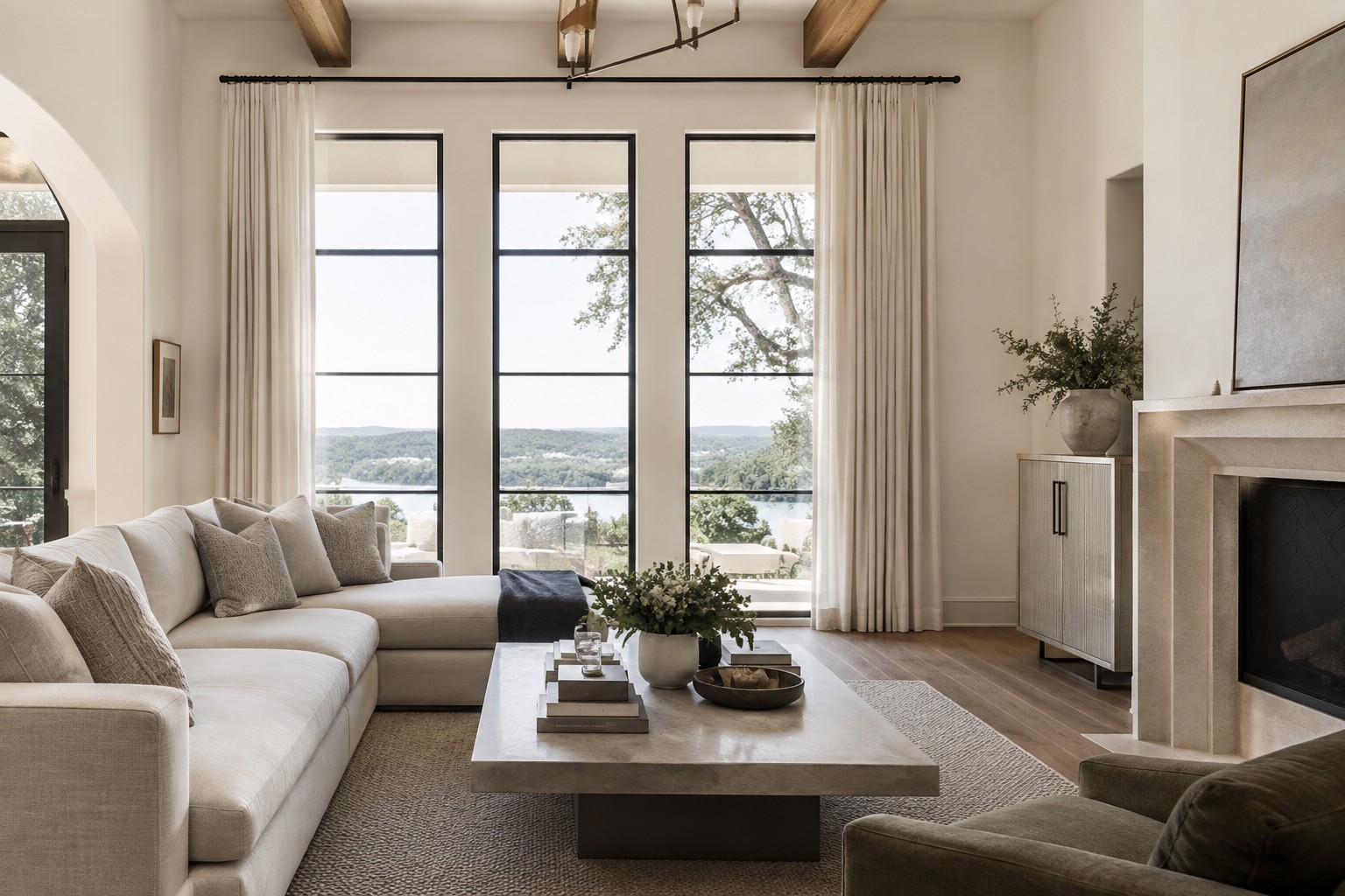 A bright, sophisticated Austin area living room